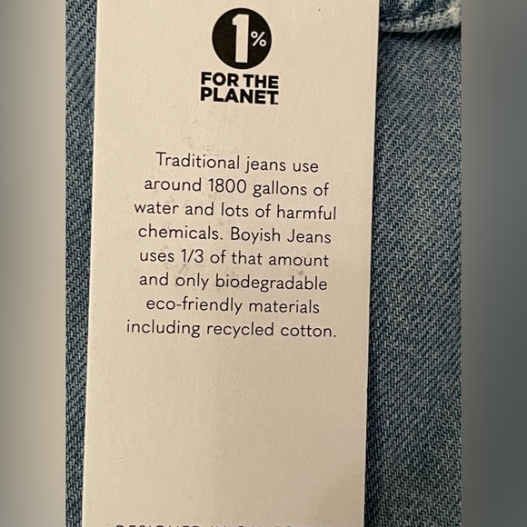 BOYISH by Her The Nico Cargo Style Cinched Ankle Light Wash Jeans NWT Sz 29 - Picture 5 of 11